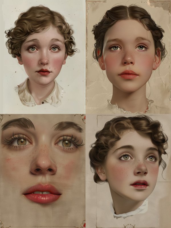 Vintage Porcelain Portrait