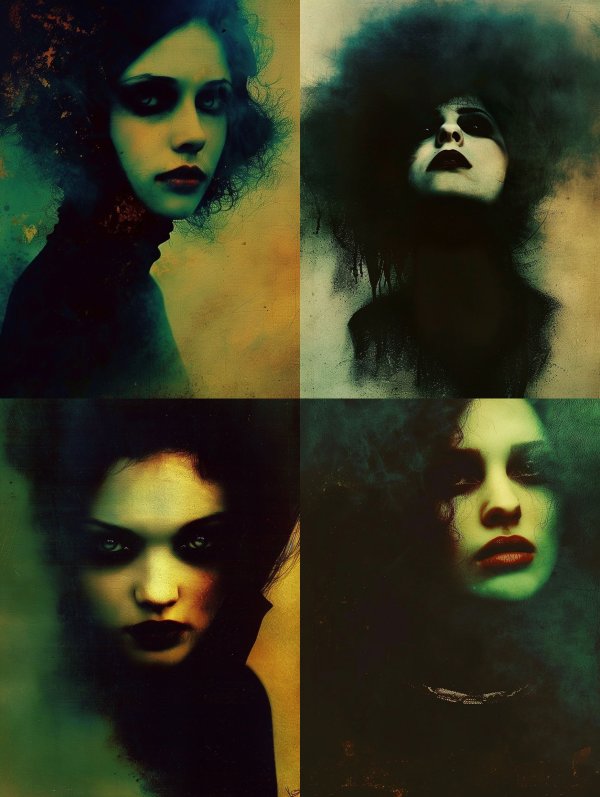 Ethereal Gothic Shadow Portrait
