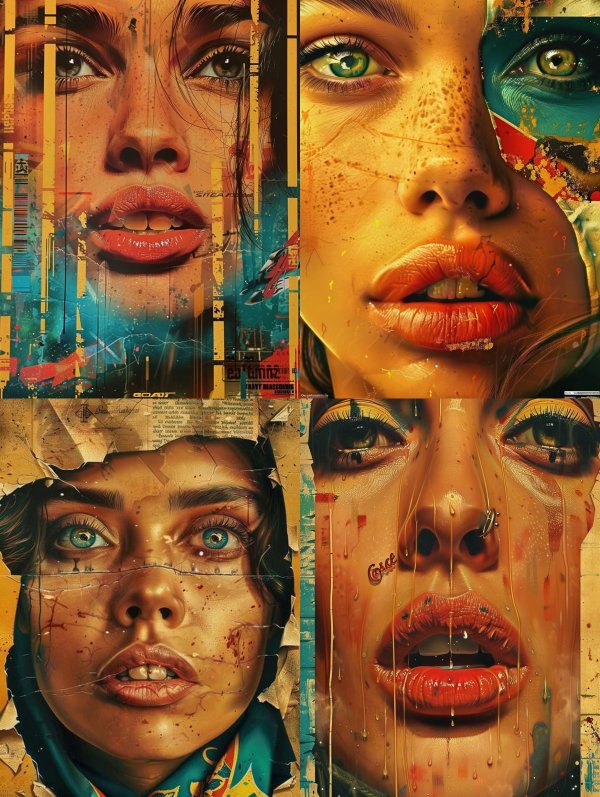 Cyberpunk Urban Glitch Portrait