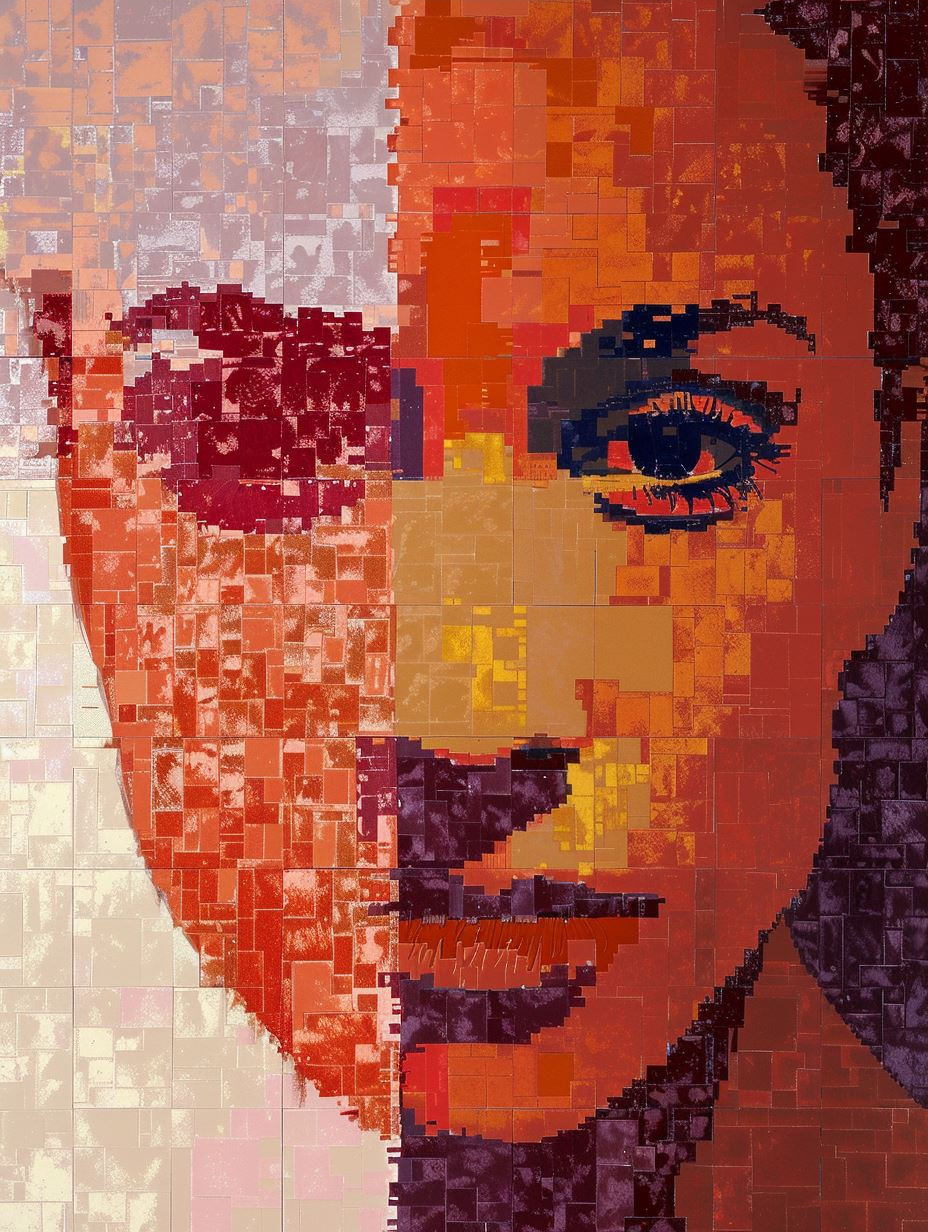Digital Fragmented Portrait Study