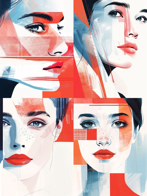 Fragmented Crimson Gaze