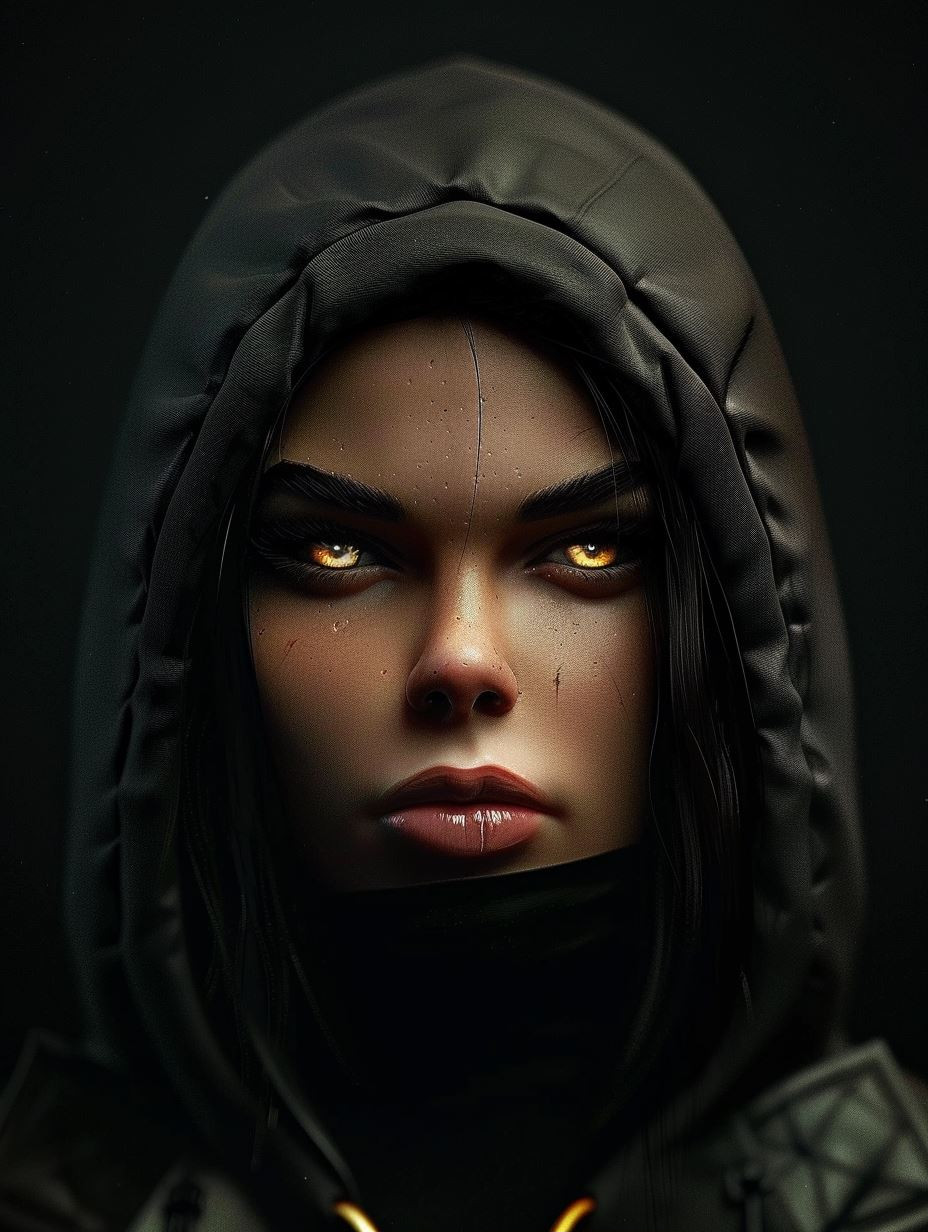 Shadowed Gaze of Amber Light