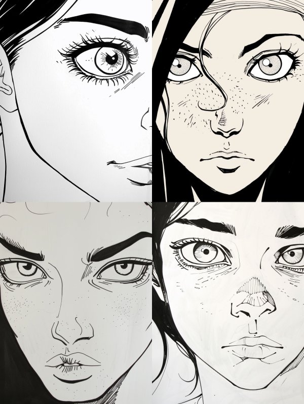 Bold Ink Manga Portrait Studies