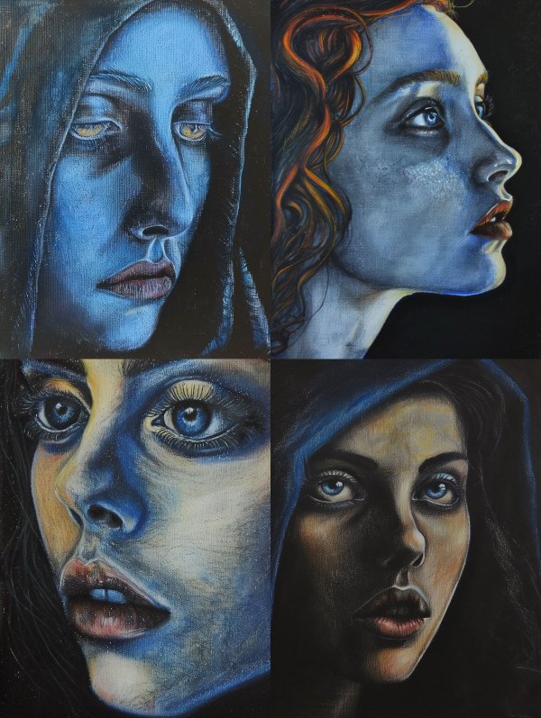 Ethereal Blue Hooded Gaze