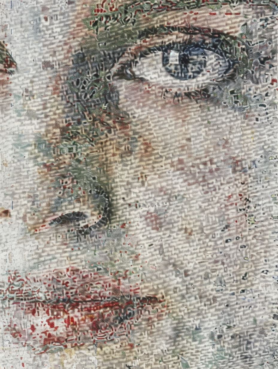 Fragmented Digital Mosaic Portrait