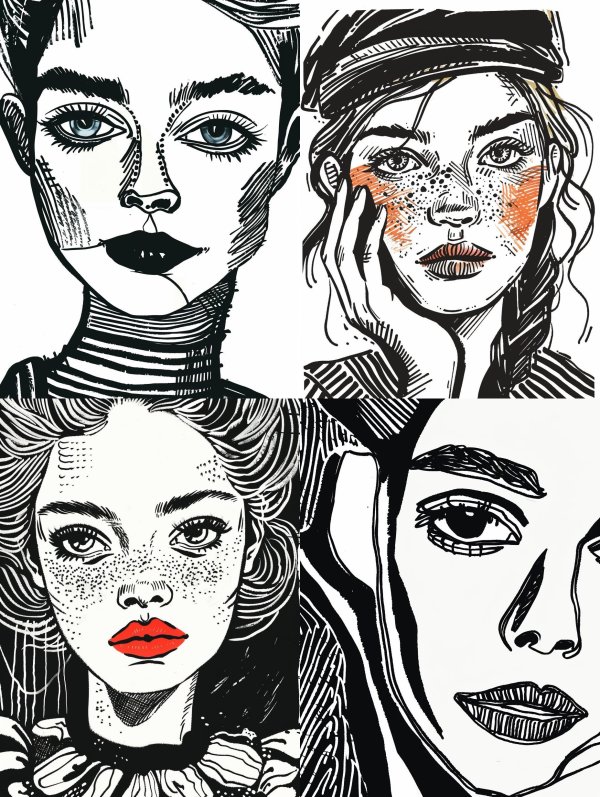 Avant Garde Ink Portrait