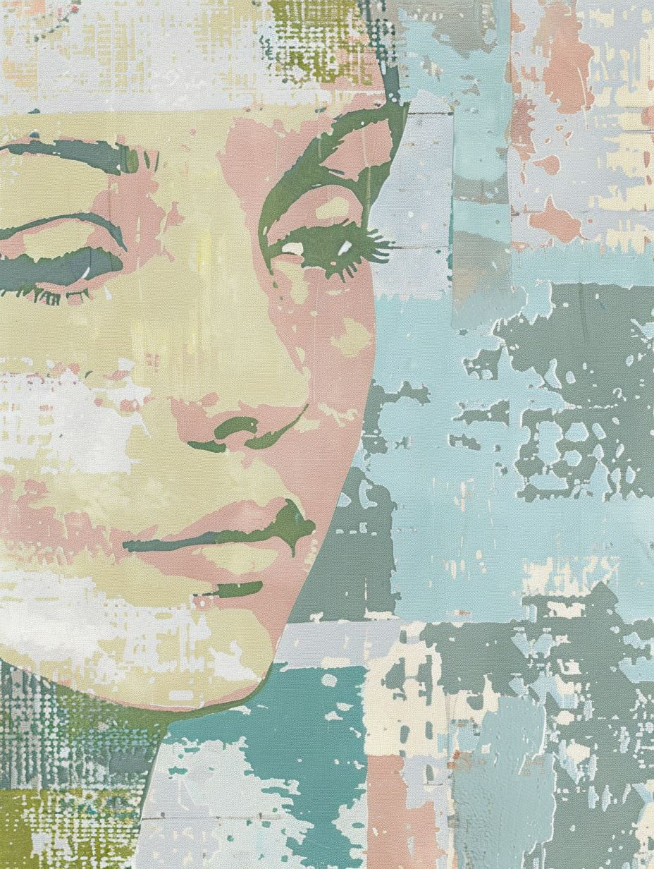Fragmented Pastel Portrait Study