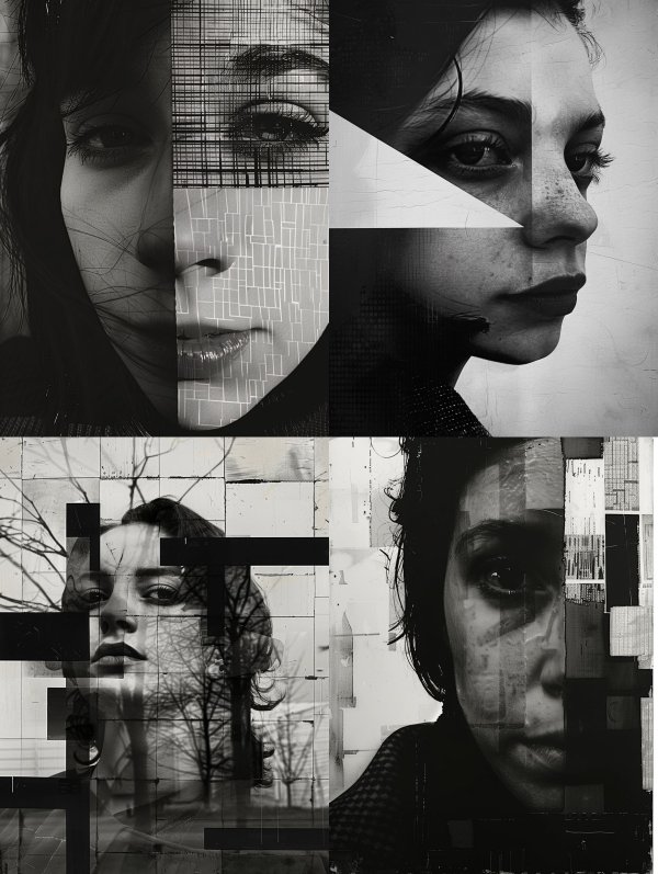Fragmented Soul in Monochrome