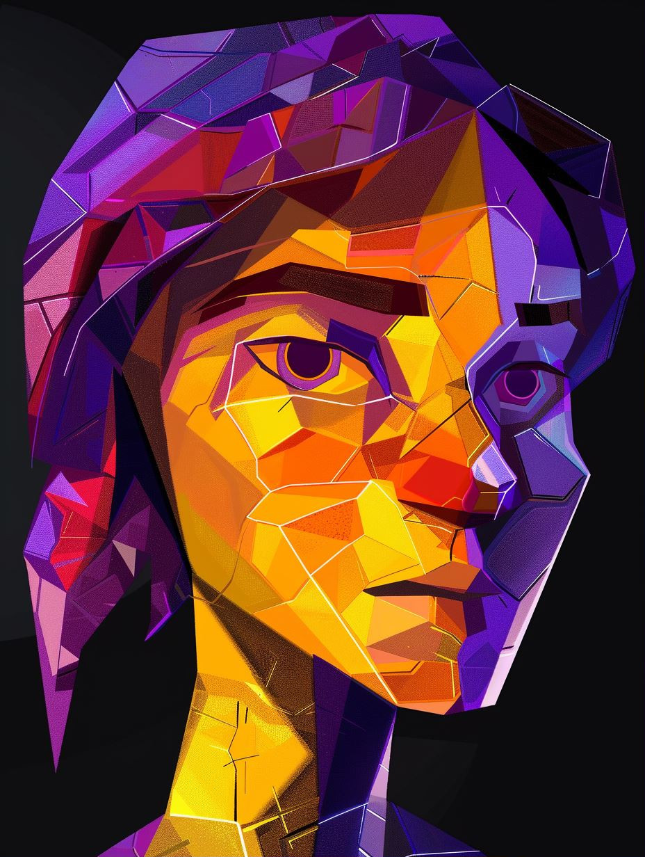 Prismatic Low Poly Portrait