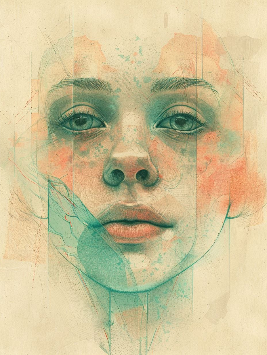 Ethereal Layers of Teal Serenity