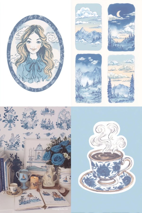 Celestial Azure Portrait