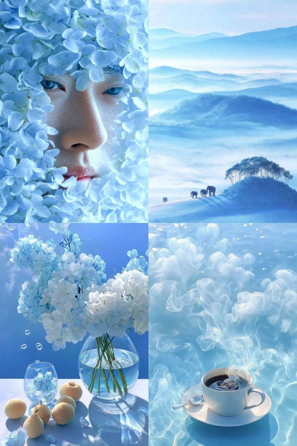 Azure Floral Dream