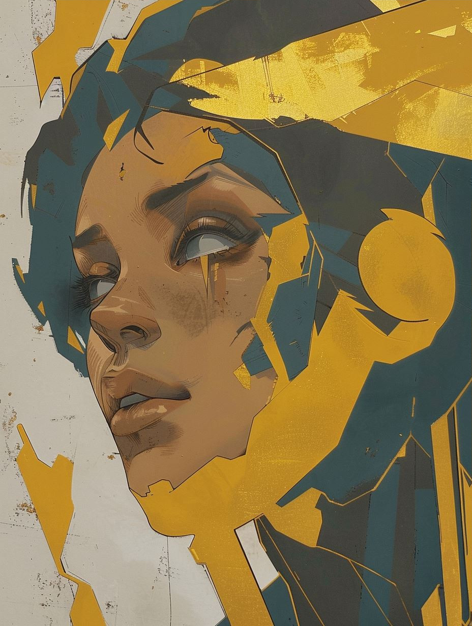 Golden Hour Geometric Portrait - Image 3