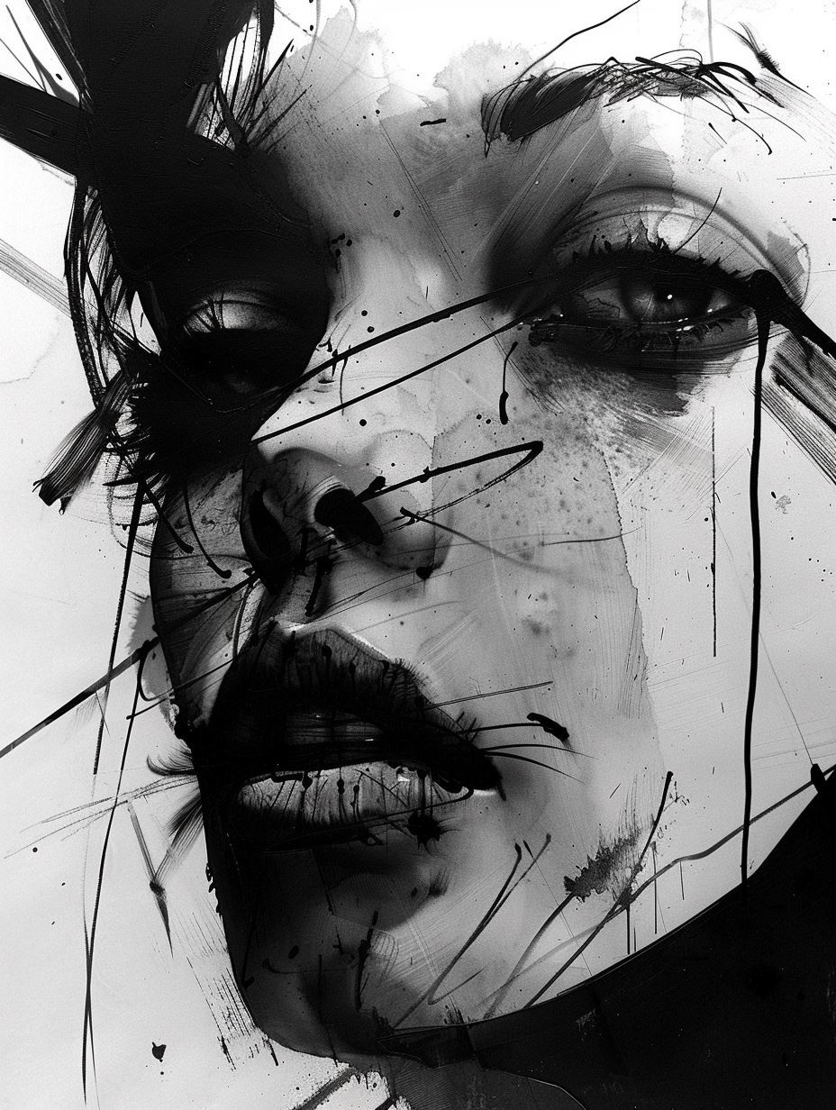 Fragmented Ink Soul Portrait - Image 3