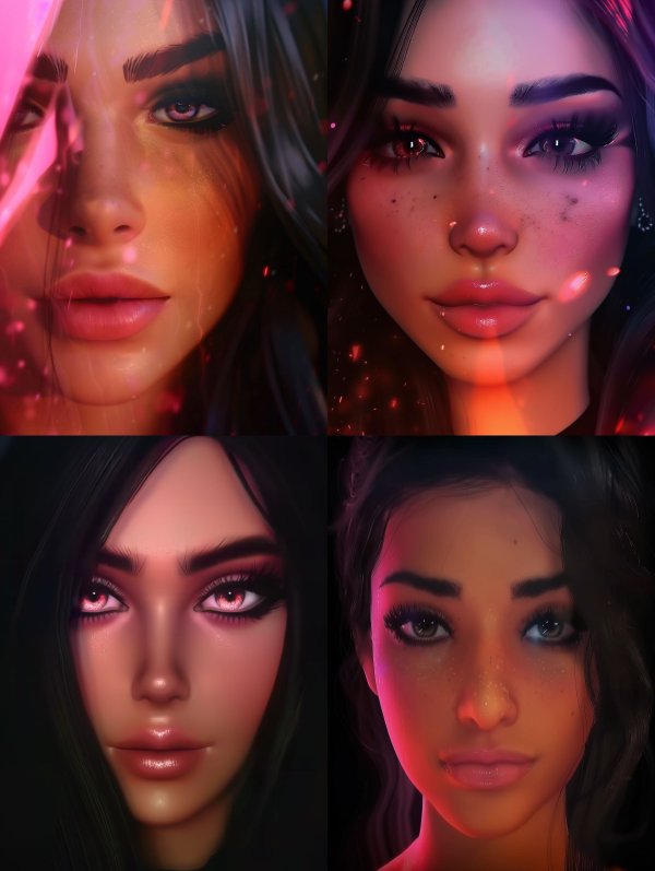 Neon Velvet Gaze