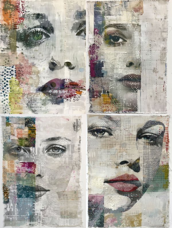 Fragmented Soul Mixed Media Portrait