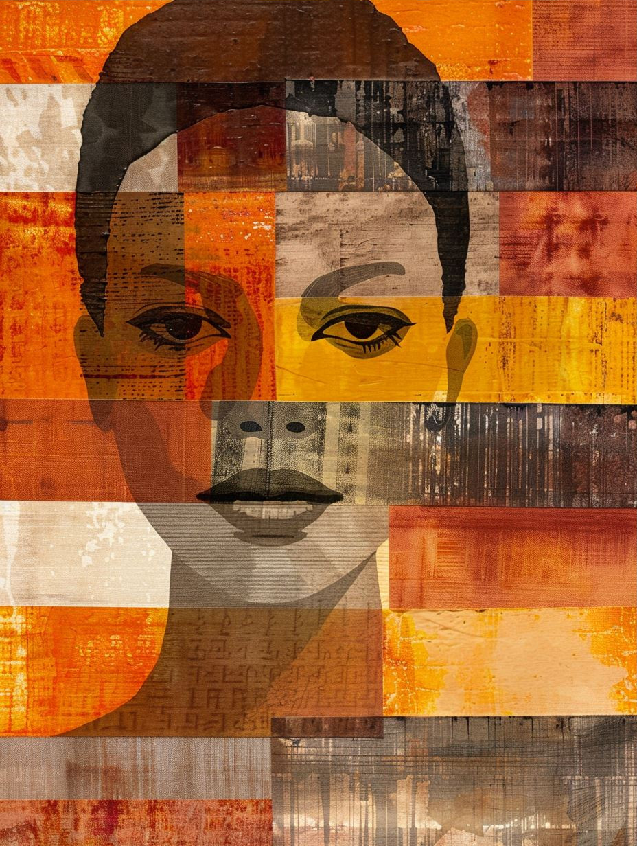 Fragmented Amber Portrait Study