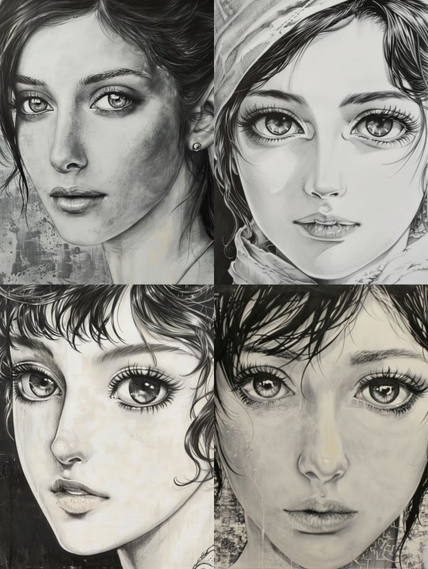 Ethereal Monochrome Portrait Study