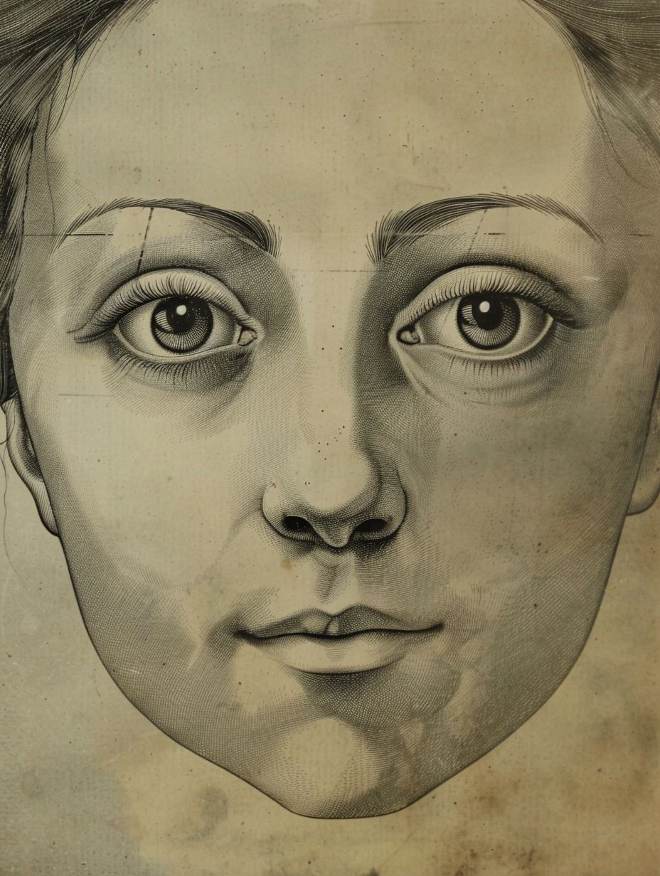 Intricate Stippled Portrait Study