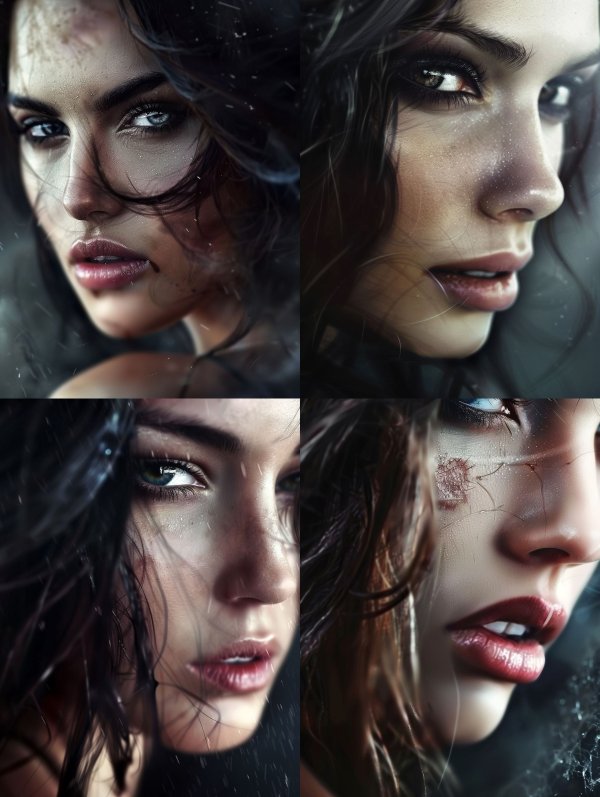 Ethereal Gaze in Rain