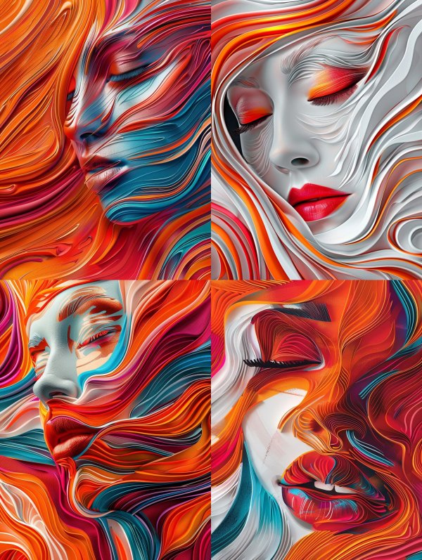 Vibrant Swirls of Liquid Emotion