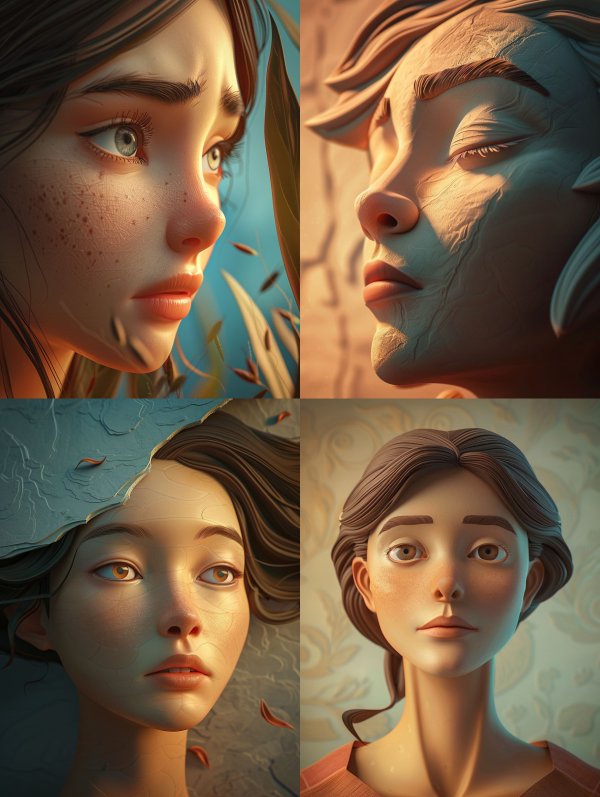 Ethereal Gaze in Golden Light