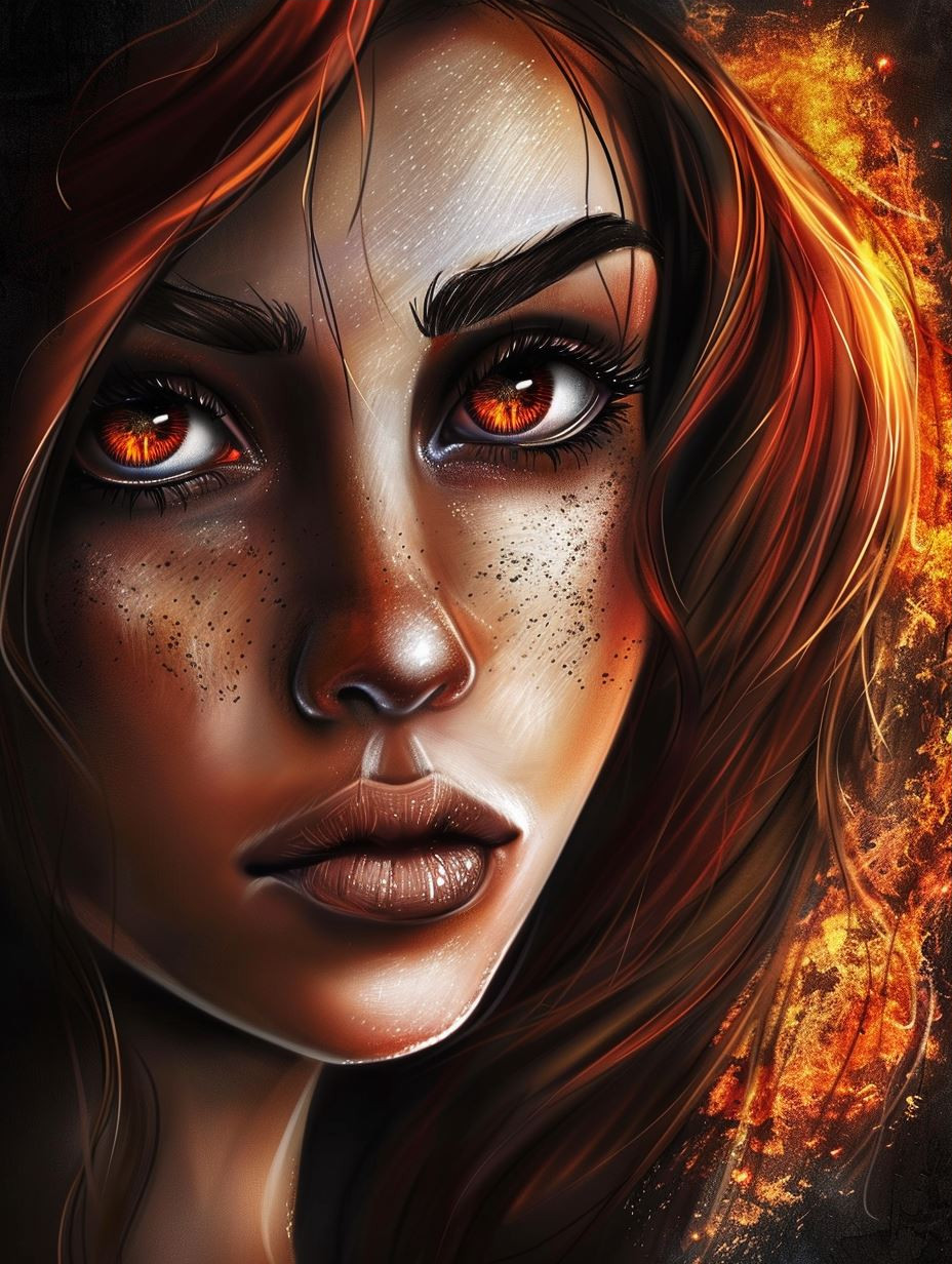 Ember Gaze Portrait