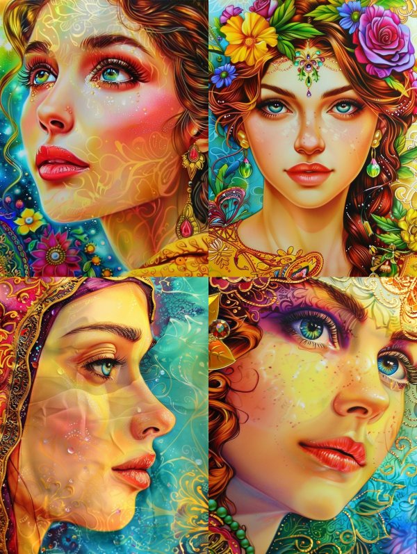 Ethereal Golden Floral Goddess