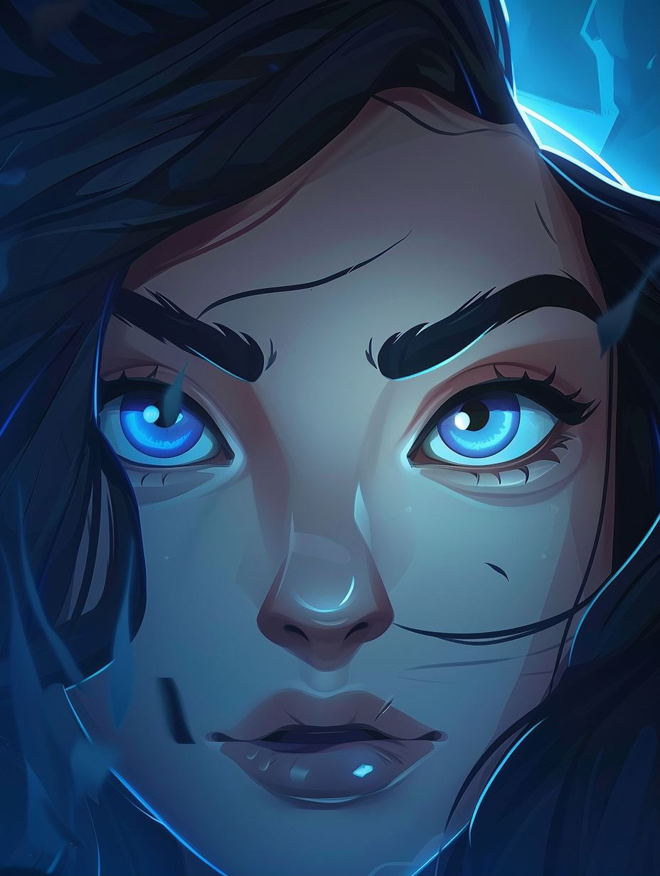 Ethereal Glow of Frozen Eyes