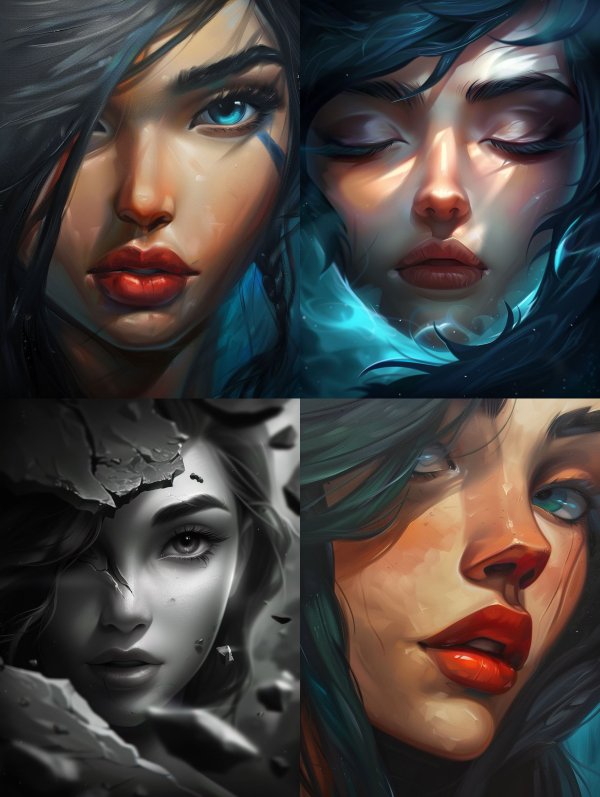Ethereal Gaze of Digital Beauty