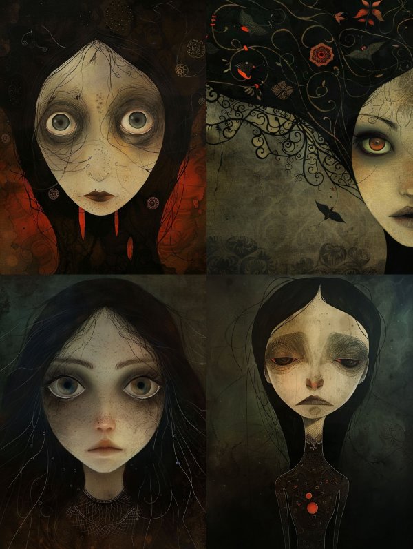 Haunting Gaze of Melancholy