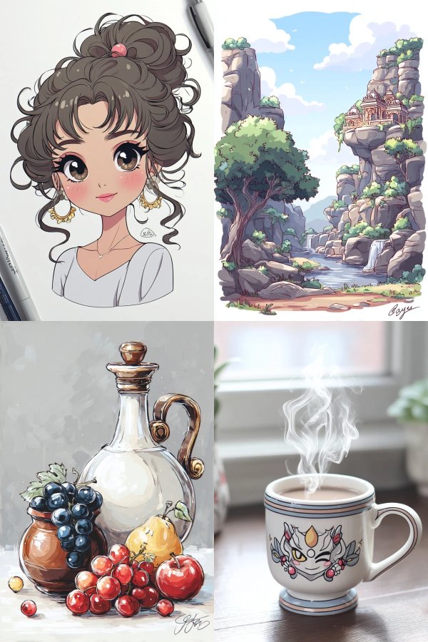 Elegant Anime Portrait