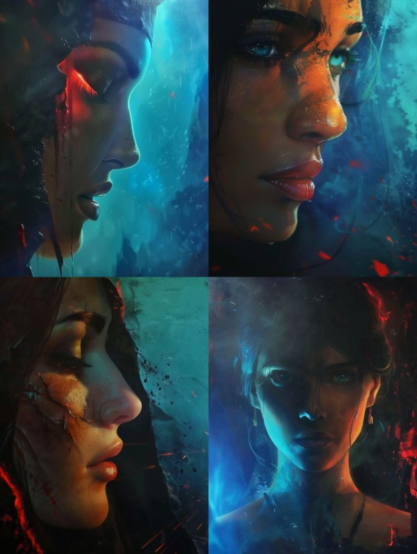 Neon Ethereal Portrait Studies
