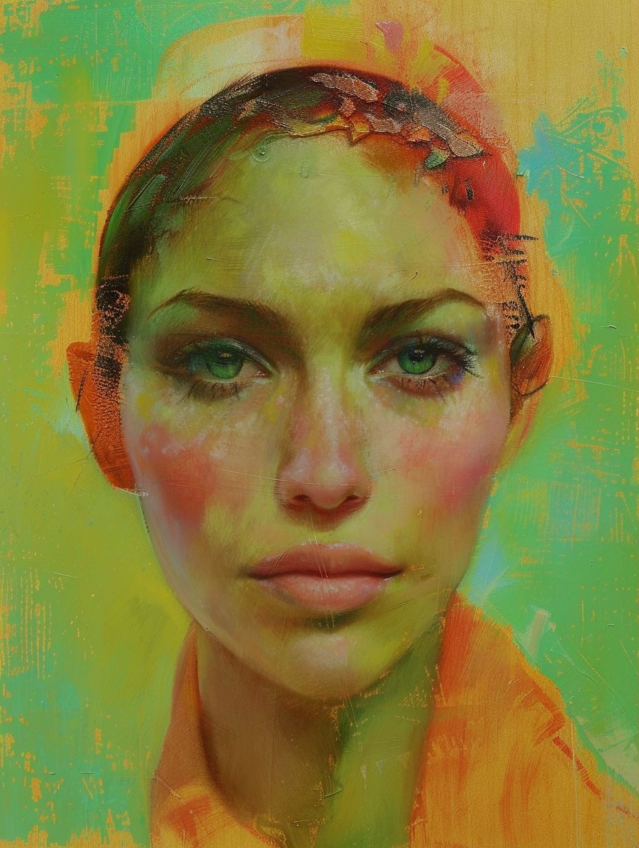 Ethereal Neon Portrait Study