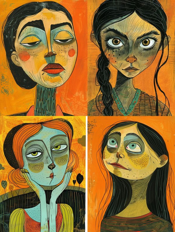 Abstract Expressionist Portrait