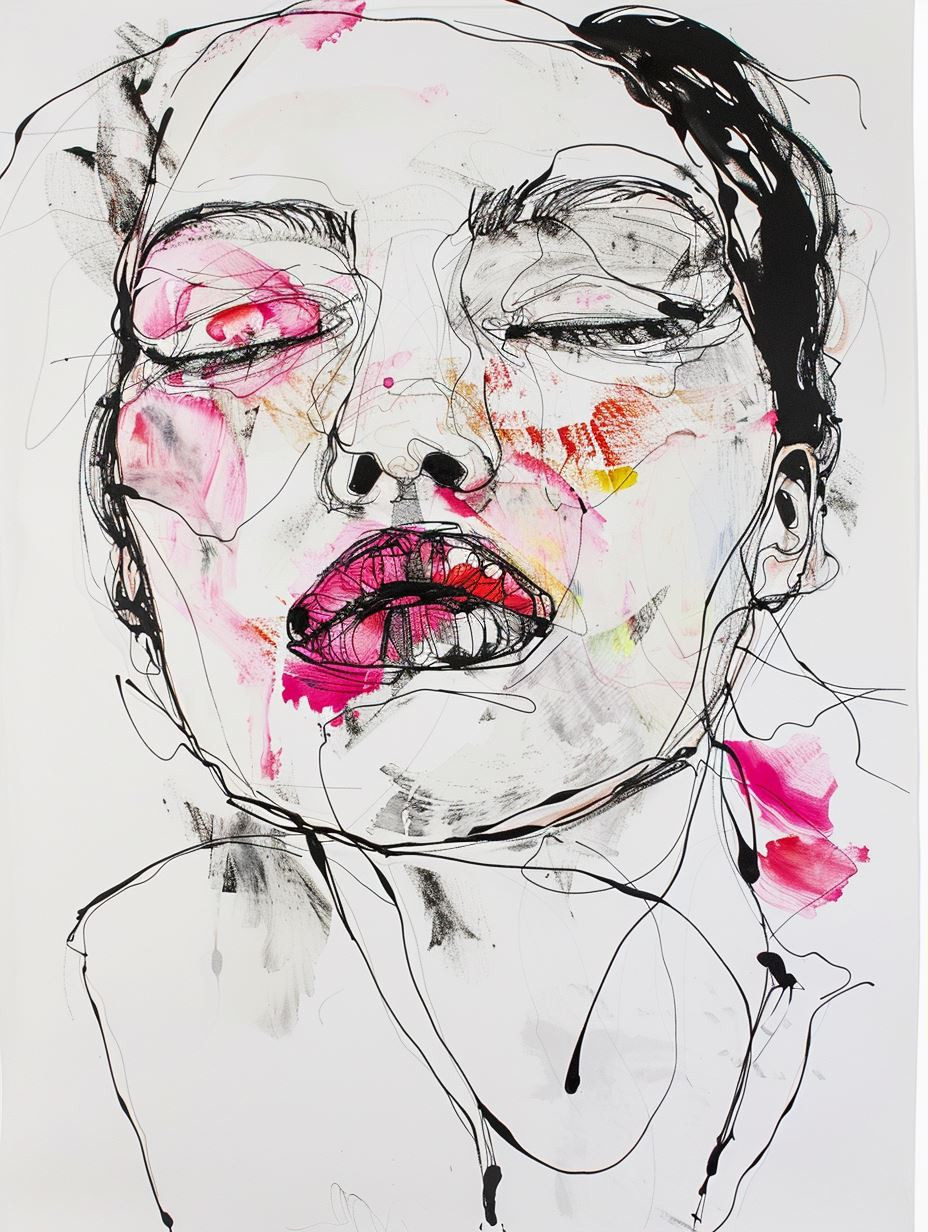 Abstract Expressionist Female Portrait