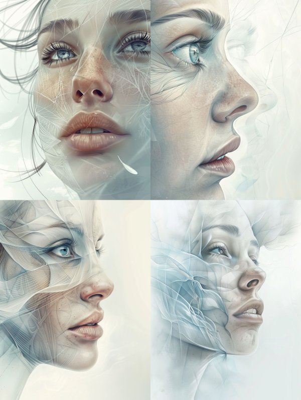 Fragile Glass Veil Portrait
