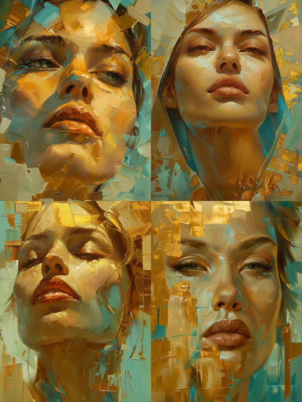 Golden Gilded Visage