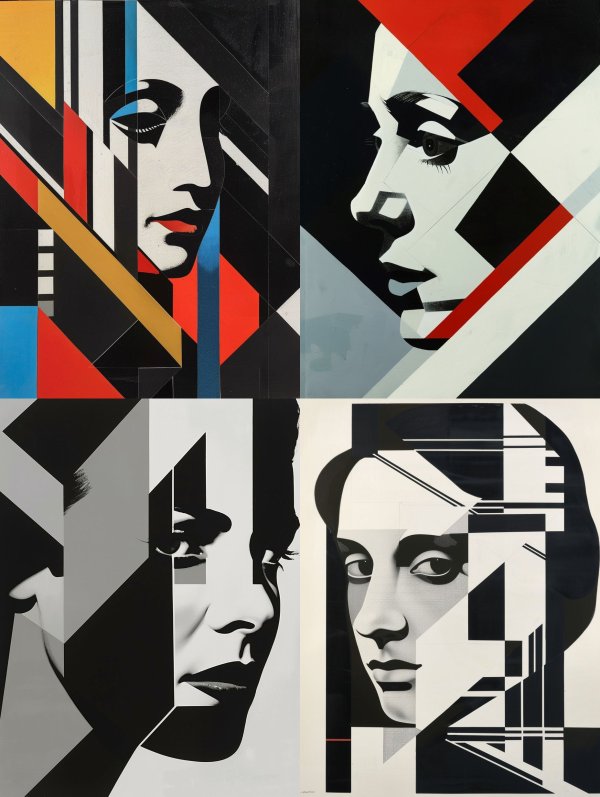 Geometric Prism Portrait Study