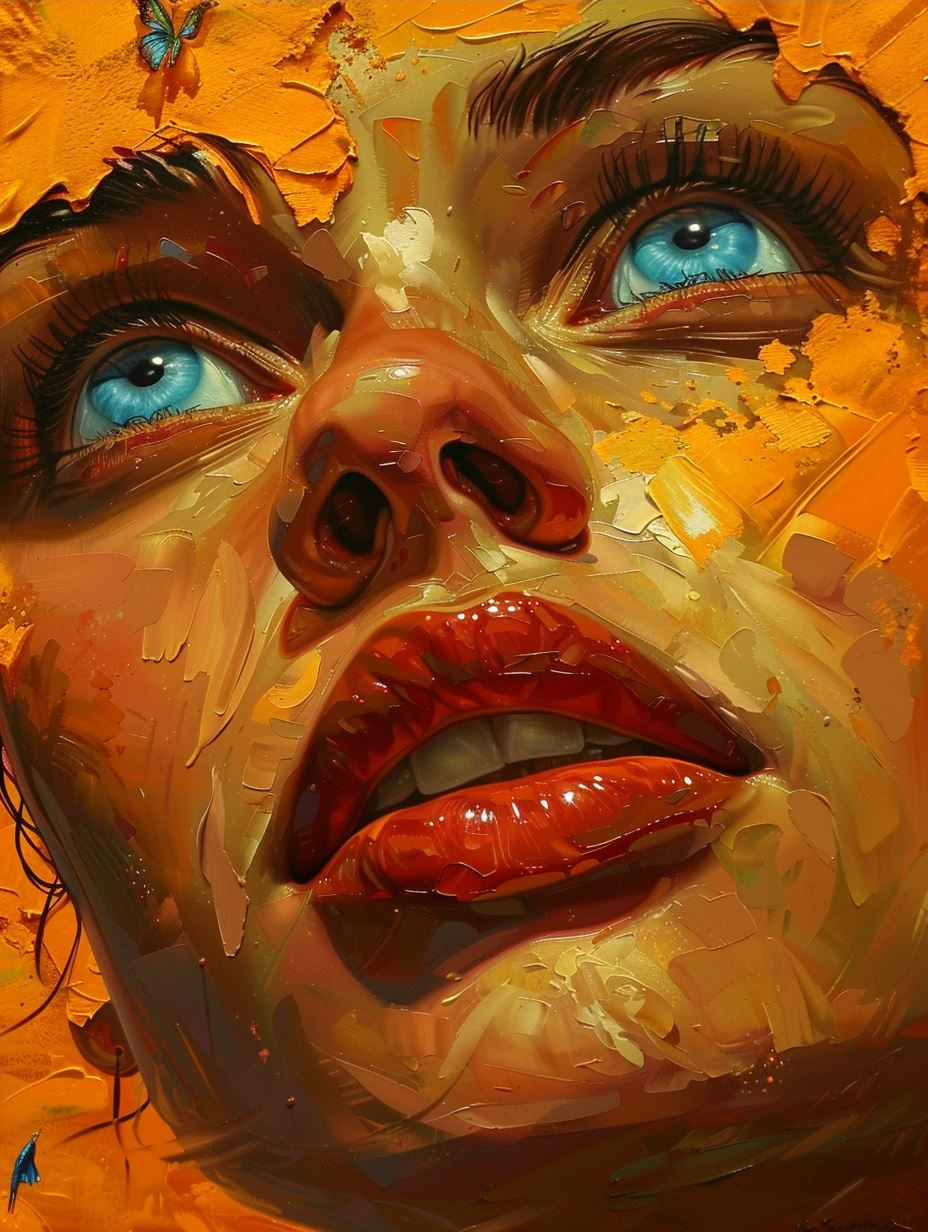 Radiant Amber Portrait Study