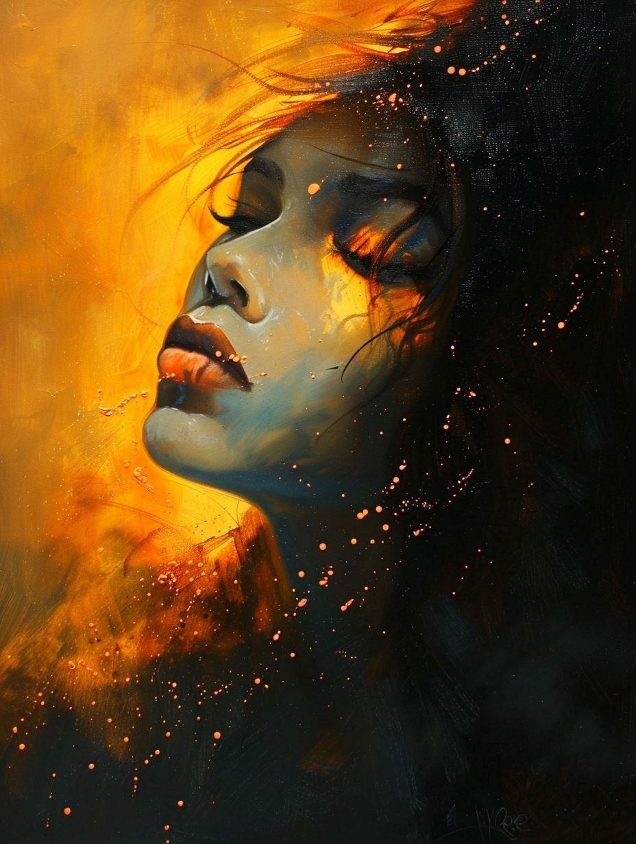 Golden Ember Ethereal Portrait