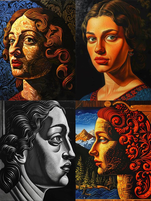 Golden Filigree Portrait