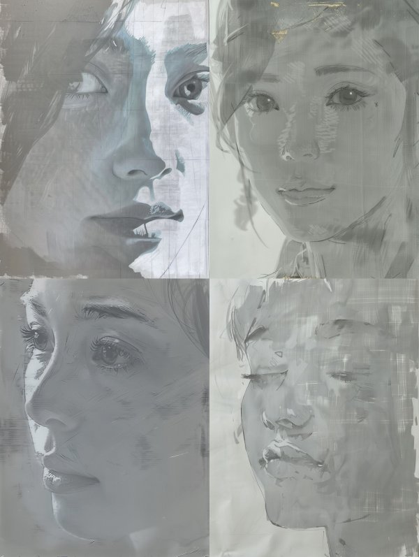Fragmented Ethereal Portrait Study