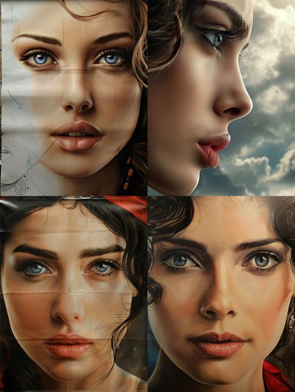 Hyper-Realistic Fragmented Portrait Study