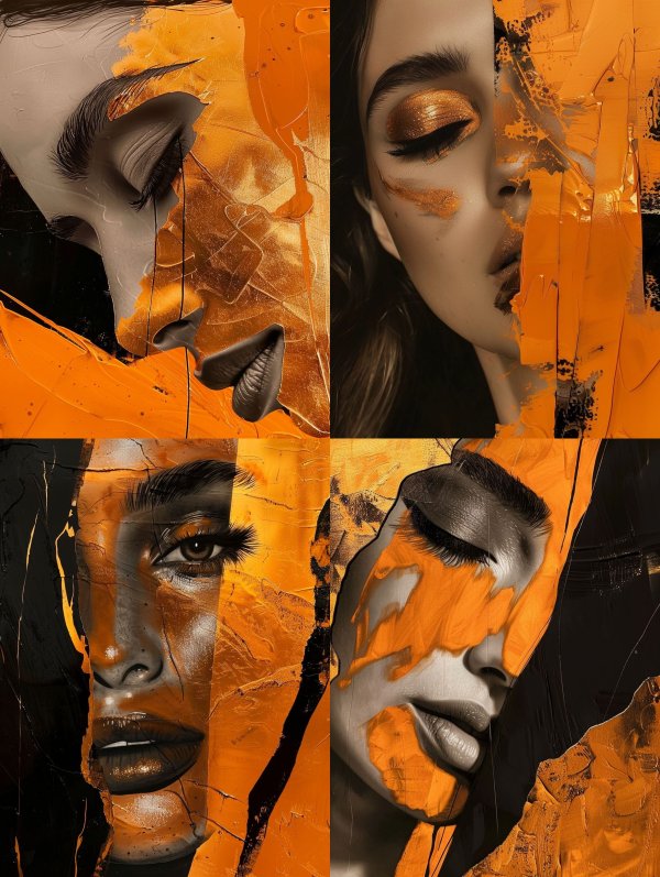 Gilded Shadows of Silent Emotion