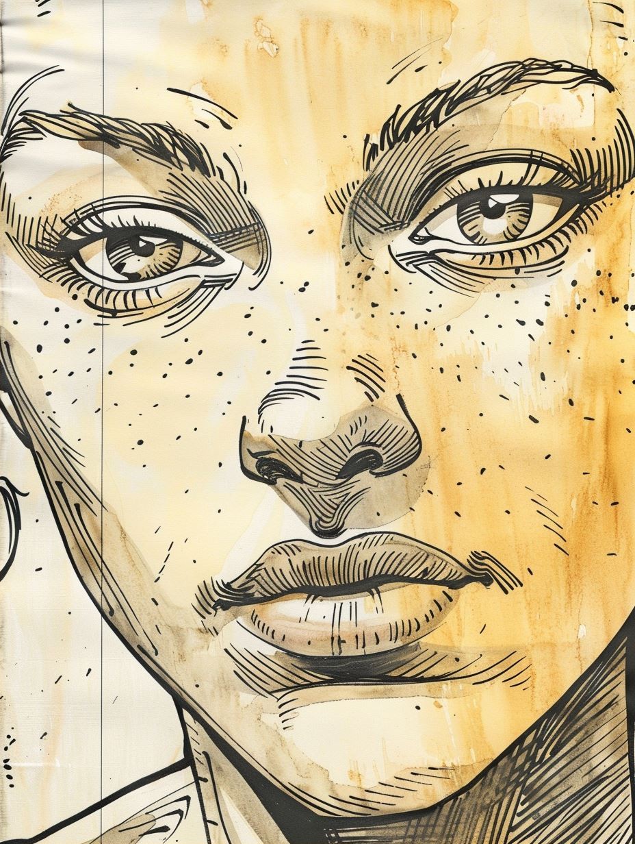 Ink and Ember Portrait - Image 2