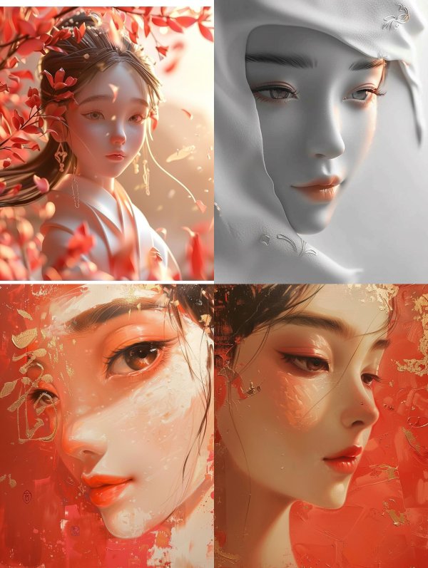 Ethereal Crimson Autumn Dream