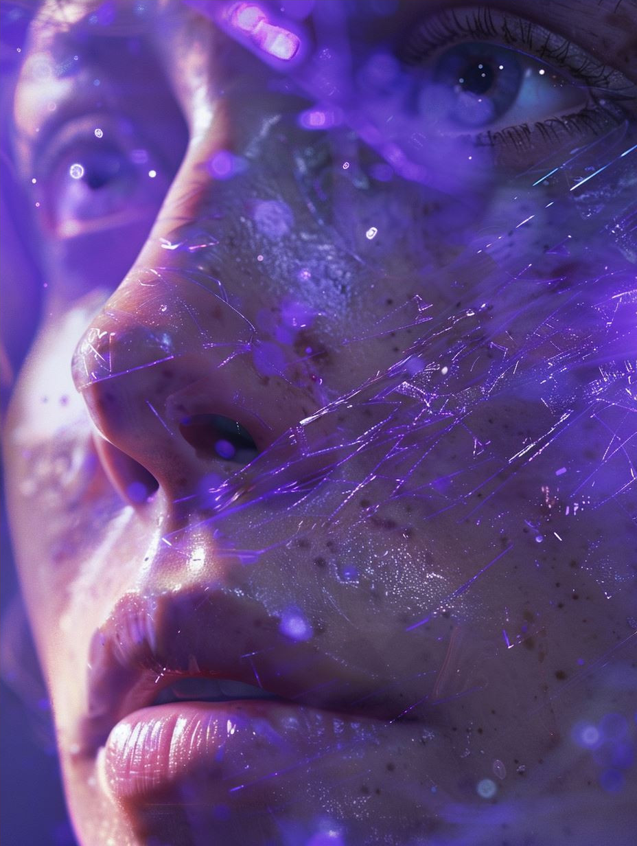 Neon Rain Cinematic Portrait - Image 4