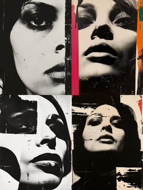 Noir Fragmented Portrait Study