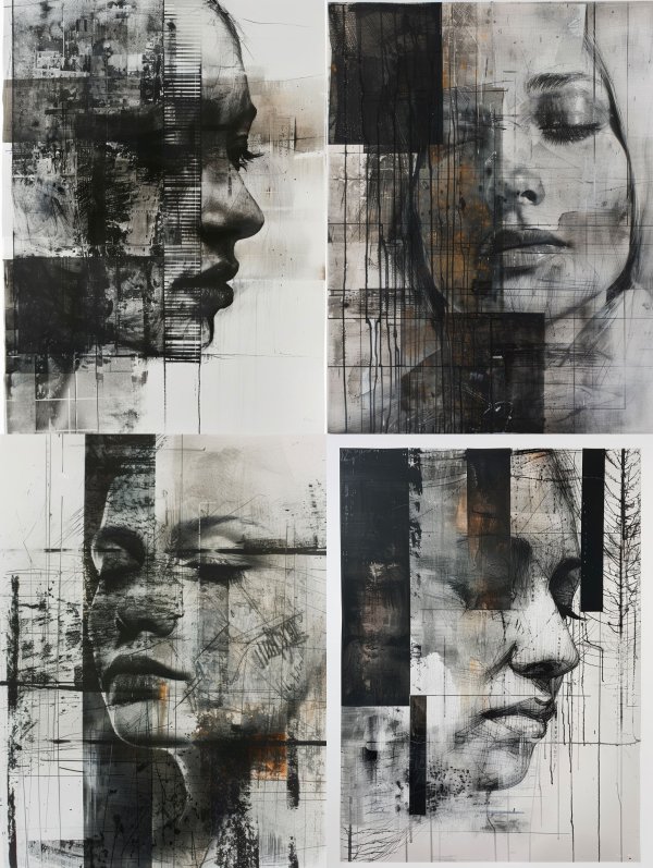 Fragmented Soul in Monochrome